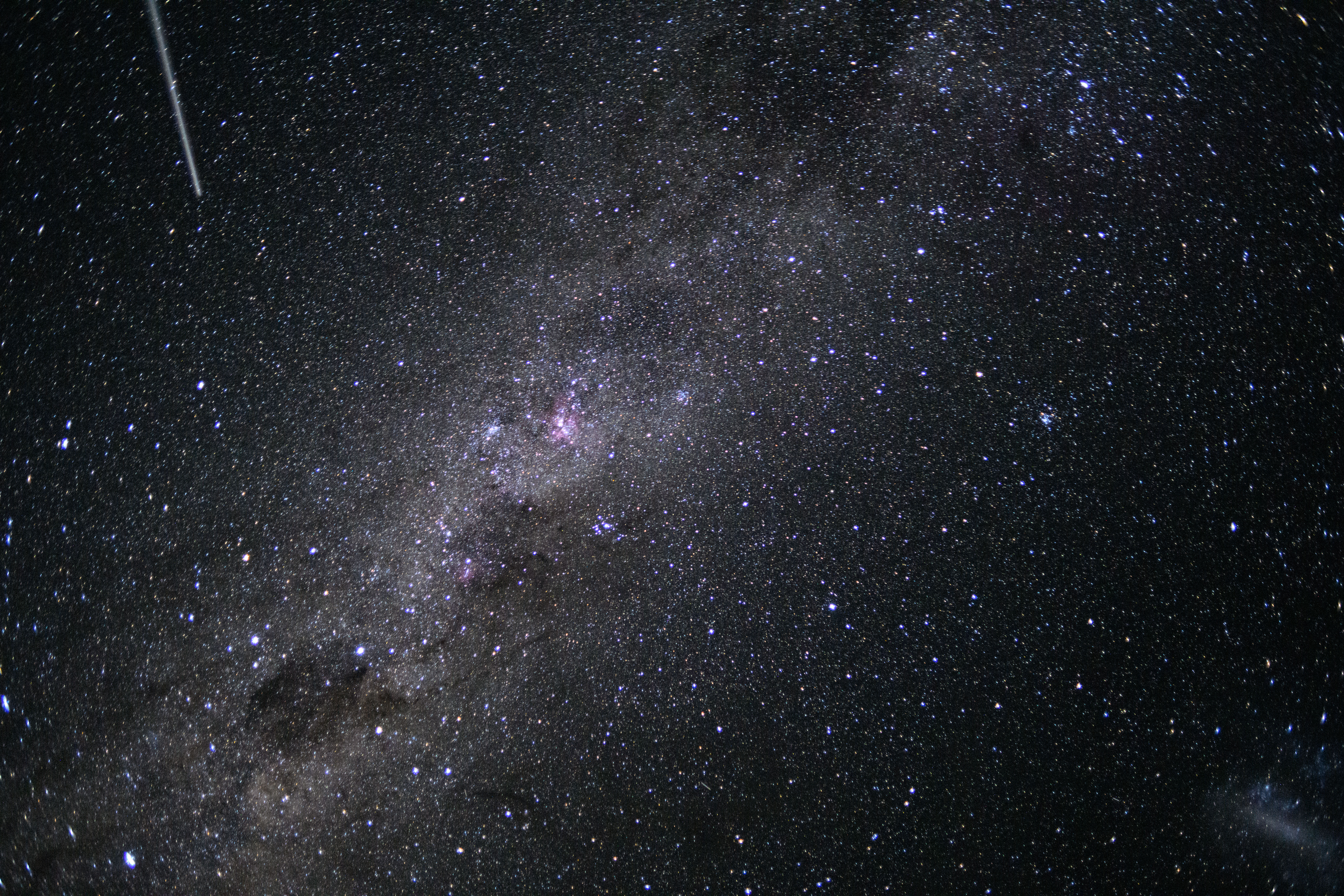 The central band of the Milky way and countless stars are visible in this photo from deep space