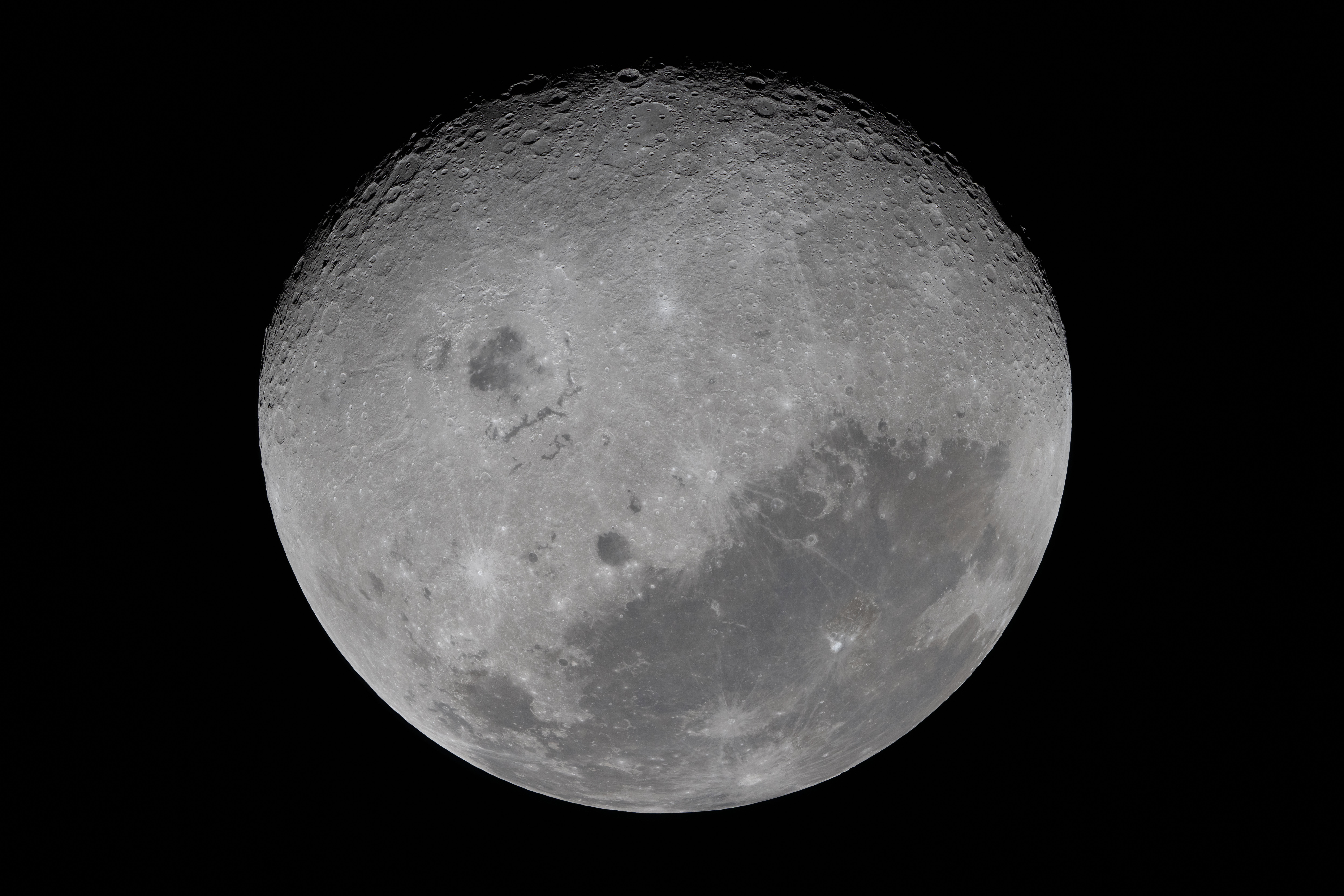 Part of the far side and the near side are in this side view of the Moon 