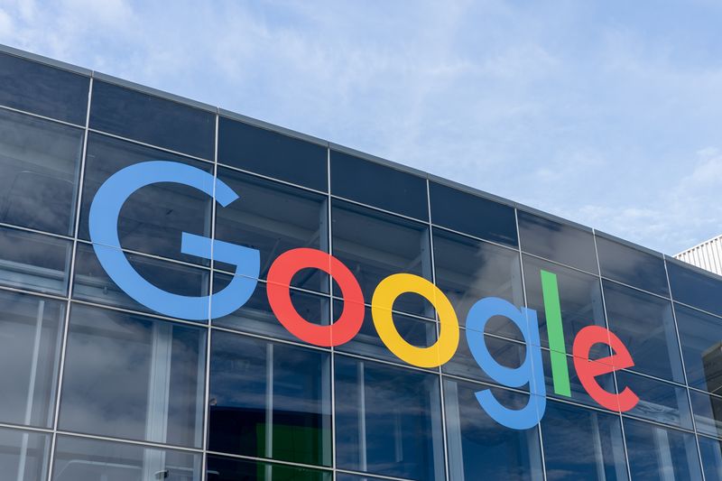 Building with the google logo on it