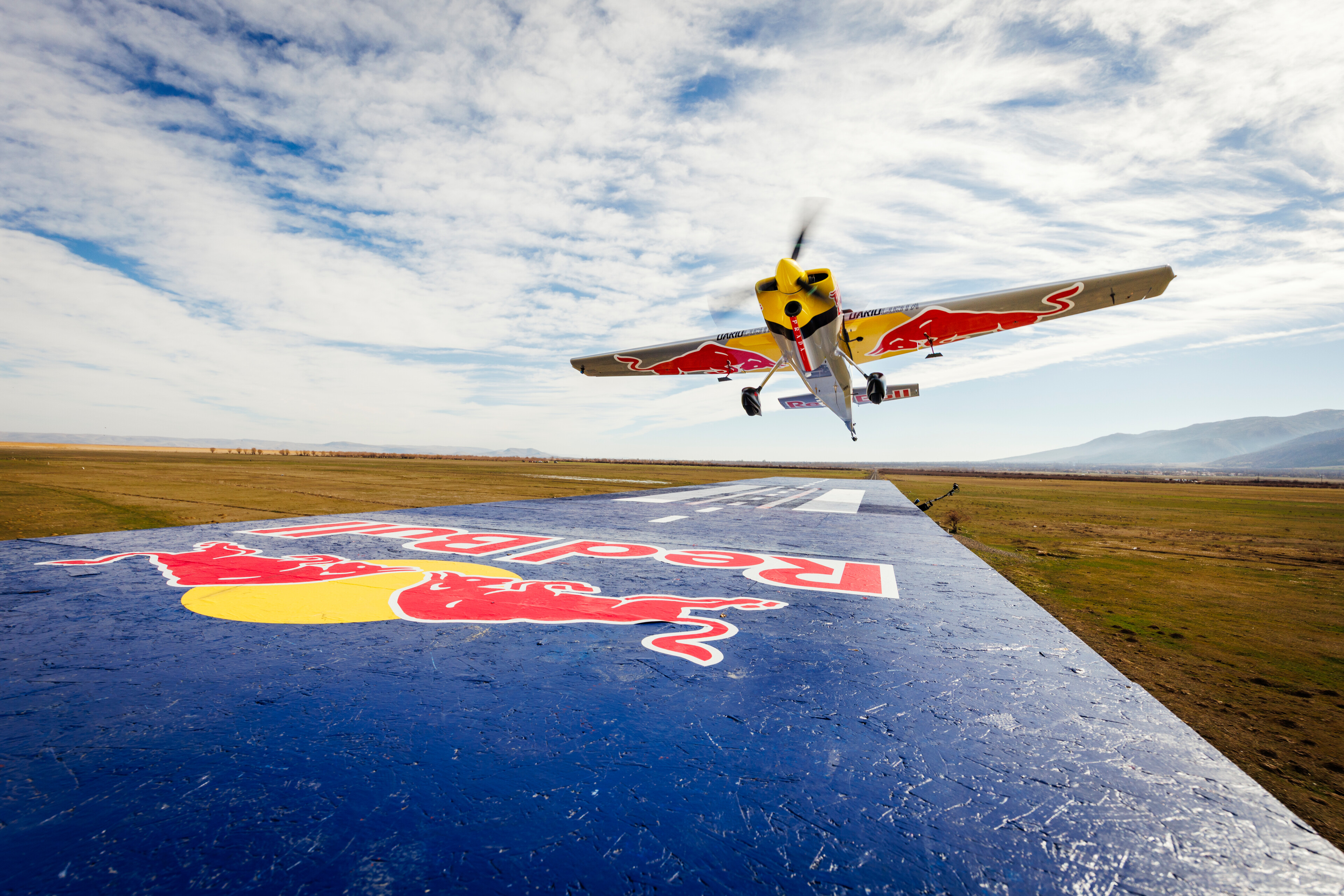 Touch down: Dario Costa performs first landing and taking off from a moving cargo train in Afyonkarahisar, Turkey on February 15, 2026.